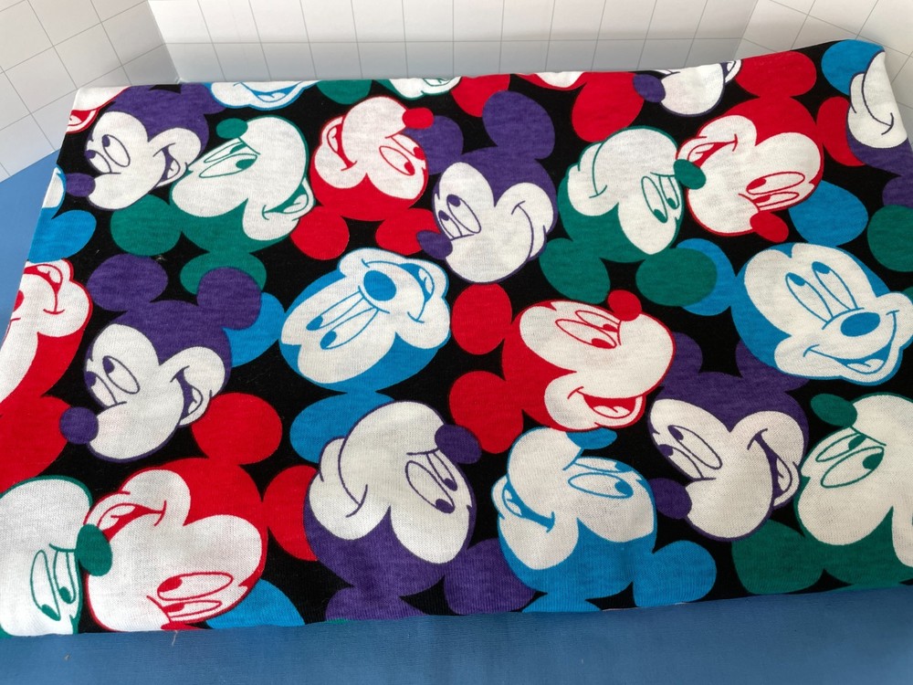 Mickey Mouse Jersey Fabric 78in x 60in (2 Yds) Never Used