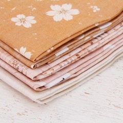 Threadart Cotton Quilting Fabric By The Yard – Vintage- Ivory Flower