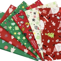 6 PCS Christmas Fabric Fat Quarters 19.7×19.7 Inch Cotton Quilting Bundles DIY