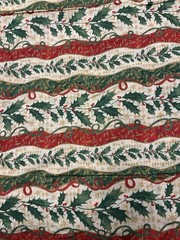 Hobby Lobby Christmas Holiday Themed Holly Berries Red & Green Fabric 8Yd/15” NW