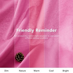 NSGZ Pink Linen Cotton Fabric 1 Yard 61″ Wide, Blend 1 Yard,