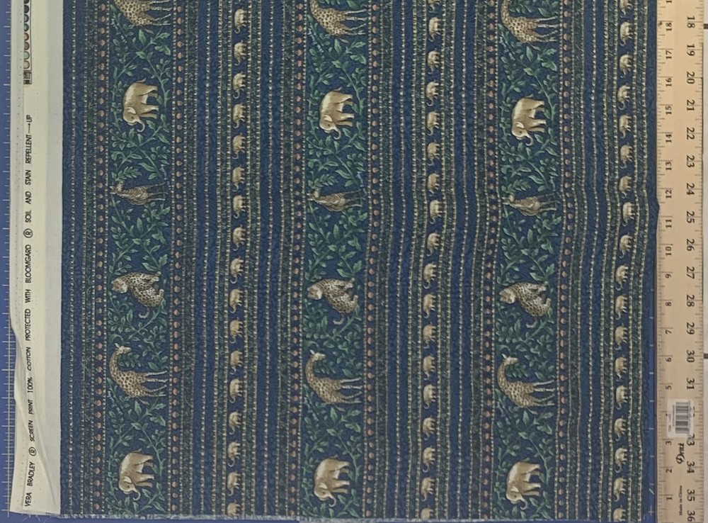 VERA BRADLEY Retired “Animal Kingdom” print , sold by the half a yard.