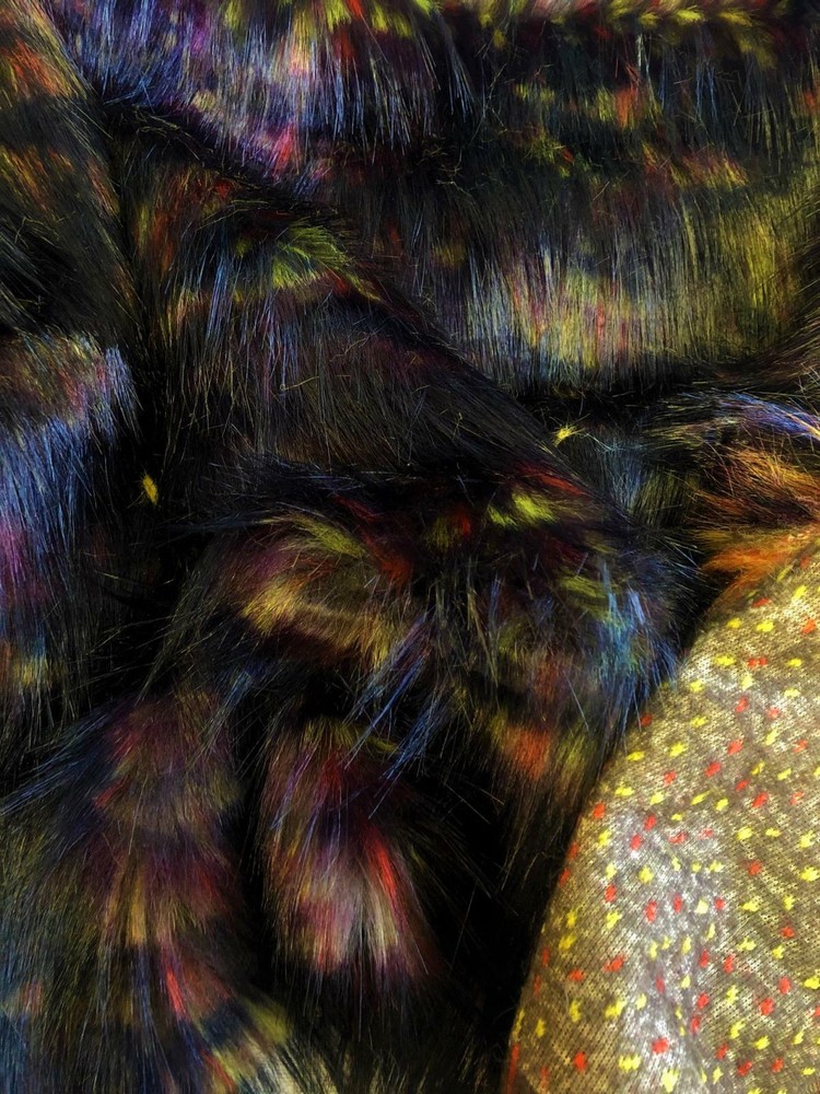 Super Luxury Faux Fur Fabric Material – PURPLE FIRE