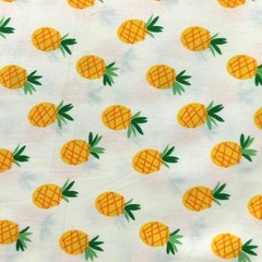 Qililandiy 100% Cotton Pineapple Print yard, Multicolored With Yellow