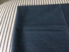 17.5 “ x36 “ Cotton QUILTING SEWING FABRIC denim blue/med blue