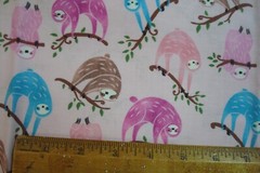One yd Timeless Treasures SoHo Fabric Fun Sloth Pink Quilt Craft 44″ x 36″ BTY