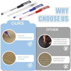 COIDEA 8 Pcs Heat Erasable Pens 1 Count (Pack of 72), Black, Blue, White, Red