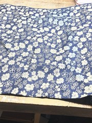 Vintage Flower Printed Denim