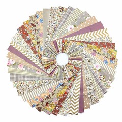 84 PCS Brown Jelly Roll Fabric Strips 2.6 Inch Precut Cotton Floral Bundle