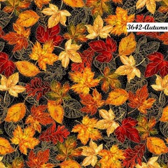 Thankful Fall Autumn Leaf cotton fabric Timeless Treasure 3642 Metallic Accent