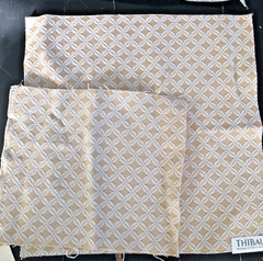 THIBAUT Bernard in Yellow 16 3/4″ Textural Fabric Sample + small extra