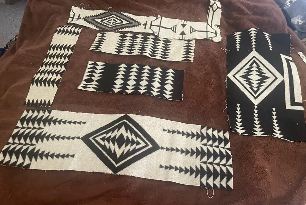Pendleton Wool Remnants 5 Pieces Blanket weight Genuine Irregular