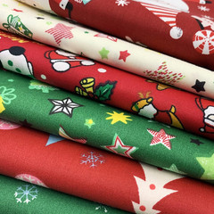 6 Pieces Christmas Fabric Fat Quarters 19.7X19.7Inch Cotton Quilting Fabric Bund