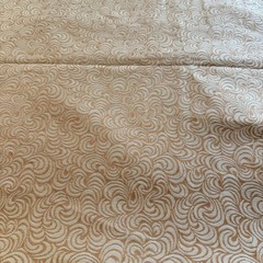 VTG Jacquard Abstract Swirl Scroll Upholstery Fabric Golden Caramel Ivory 98×54