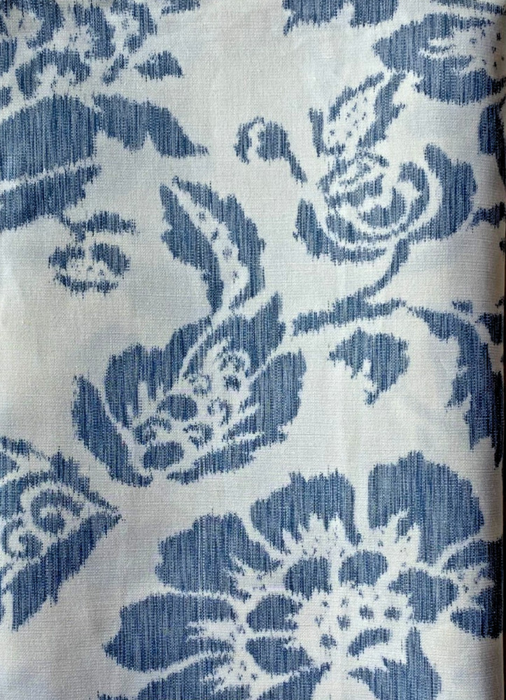 Ralph Lauren Oleander Ikat Pacific Fabric Remnant 24″ x 24″