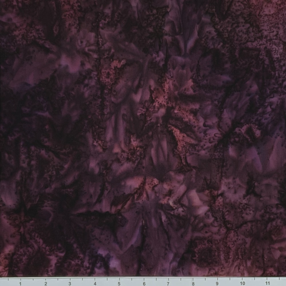 1 Yard Cut of Lunn Fabric Handpaint 100% Cotton 1346 Wine Berry Merlot Magenta
