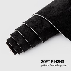 Suede Auto Headliner Fabric 98″ L × 60″ W with Foam Backing – Black Interior …