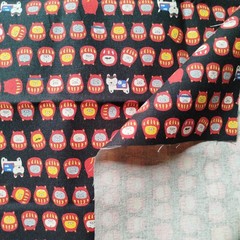 Japanese Cat Fabric Bundle 5pcs 50cm 20″ Kokka Cotton Cute Sushi UFO Daruma