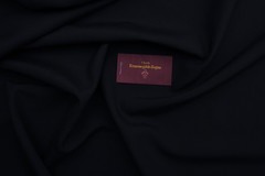 Ermenegildo Zegna cloth DEEP BLACK Trofeo suiting fabric , luxury suit fabric