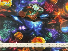 Stargazers Planets Stars Galaxy Solar System Fabric 20″ x 44″ Cotton