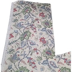 Nicole Fabre Designs Printed Linen ‘Trianon’Fabric in Authentique 2Yds 12″+Tail
