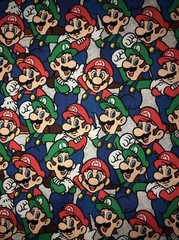 Super Mario Bros. Mario & Luigi Cotton Fabric 1/2 Yard New