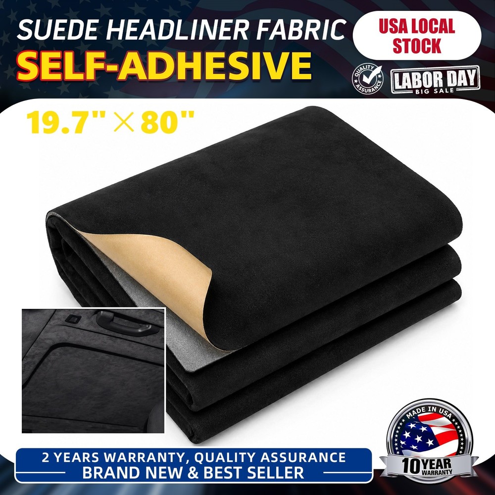 Suede Headliner Fabric Adhwsive Backing Roof Liner Upholstery Repair Replace