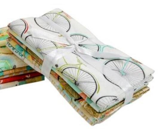 5 Fat Quarters – Summer Beach Vacation Seasonal Cotton Fabric Precuts M204.28