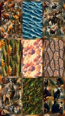 Blank Quilting Wilderness Song Brown Tree Bark Cotton Fabric by the Yard