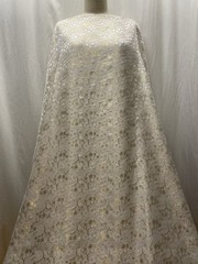 Luxury Silk Gold Lurex Brocade Champagne Tree Motif Fabric By The Yard 44″ Wide