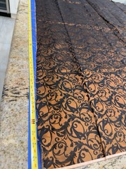 Bronze Caramel Gold & Black Damask Fabric 52” x 36” Decorative Pillow Decor