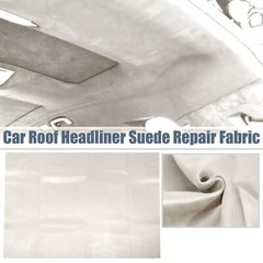 Beige Car Ceiling Fabric Repair Kit Headliner Material with Foam Backing 79″X59″