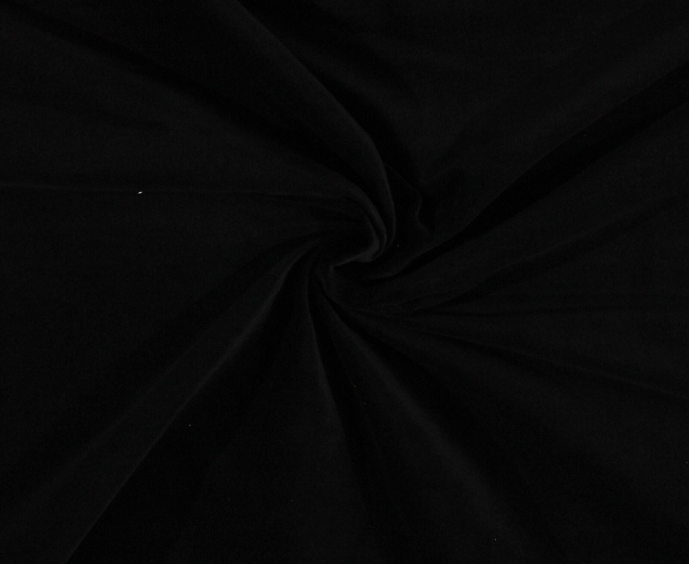 Black Velveteen Single-Sided 43″ Wide Cotton Fabric by the Yard (A103.18)