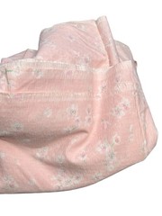 6 Yards VTG Peter Pan Fabrics Pink Floral Pink Green 61” Wide Crinkled READ