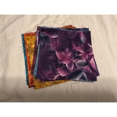 26 Pc Batik Fabric Charm Squares 6 Inch Jewel Tone Earthy Quilting Cotton Lot