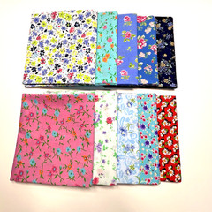Cotton Floral Fabric Quilt Bundle # 36 / 1 Yard of Each Color / 10 yards for $15