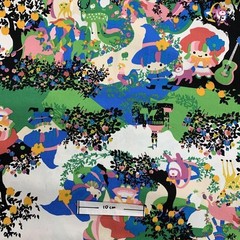 Little Twin Stars Kiki & Lala fabric Kayo Horaguchi 43.3×19.68″/1.2×0.54yd Kayo