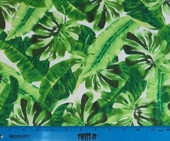 New 1/4 yd (9″ x 21″) Cotton Fabric Tropical Hawaiian Palm Tree Plant Green Leaf