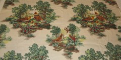 Vtg. “HOUSE’N HOME FABRICS & DRAPERIES” Wildlife Nature PHEASANTS Birds Material