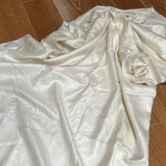 White Silk and Cashmere Fabric 58×57 inches 147×144 cm Made in Italy