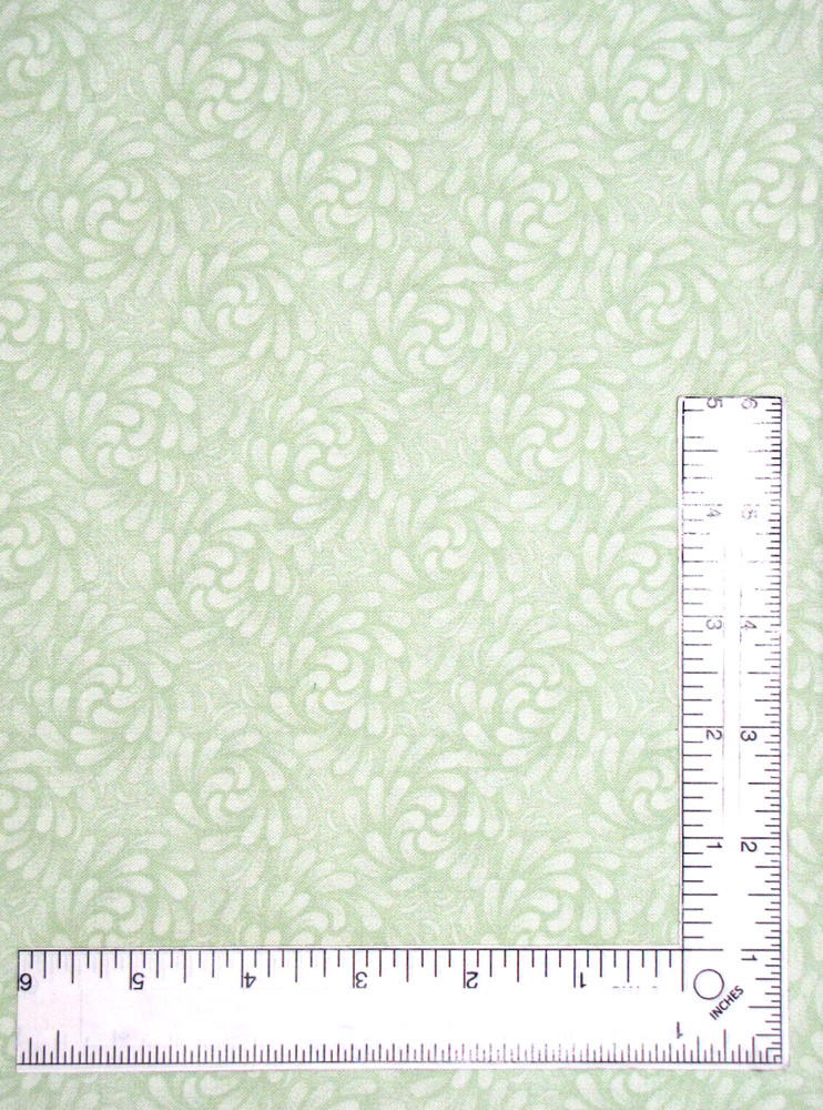 Floral Swirl Fabric By Yard Green Cottage Cotton Timeless Treasures CD7313