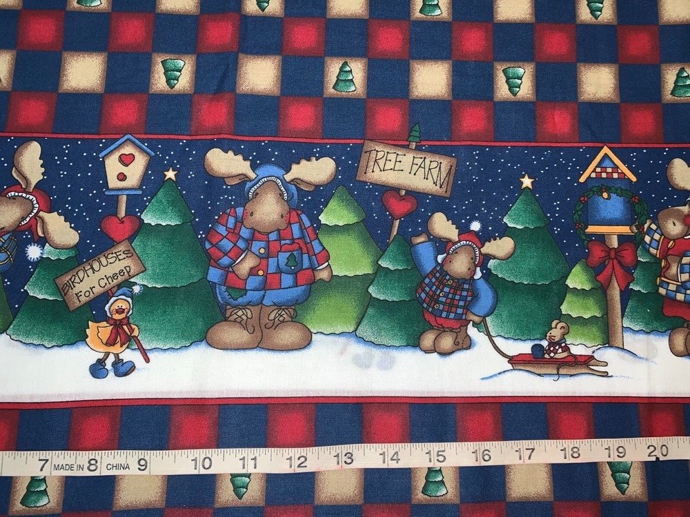 NEW Daisy Kingdom Northwoods Christmas Border Sold by 1/2 Yard More Available
