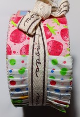 Moda Jelly Roll- Me & my sister- STRAWBERRY LEMONADE – Very HTF Retired 2010