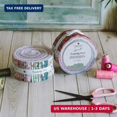 Tinyspool & Co.’s Twirlie Roll 40 Precut Quilting Fabric Strips for Quilting Sup