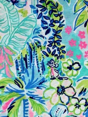Lilly Pulitzer Pima Cotton Fabric Multi Lilly Loves Cinderella 1 yd (36″x 60”)
