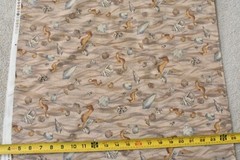 By 1/2 Yd, Sea-Creatures on Brown & Tan Flannel, Lyndhurst/Adrienne Yorinks,EB43