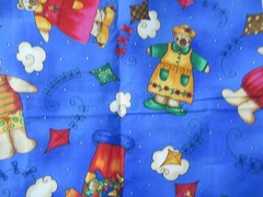 Bears/kites KP Kids & Co by Kari Pearson for SSI Cotton Fabric 1 YD X 42″W