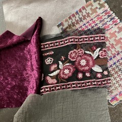 Boho Revival Fragment Pack, 30 Vintage & Reclaimed Fabric Pieces, Textile Art