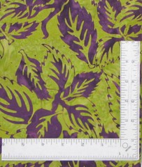 Hoffman Quilt Shop Quality Batik Fabric Set of 4 Fat Quarters Purple Lime Green