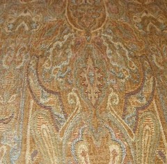 Beige Print Chenille Fabric Upholstery Fabric 1 Yard R133